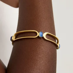 Hot Bowery Gemstone Bangle Bracelets