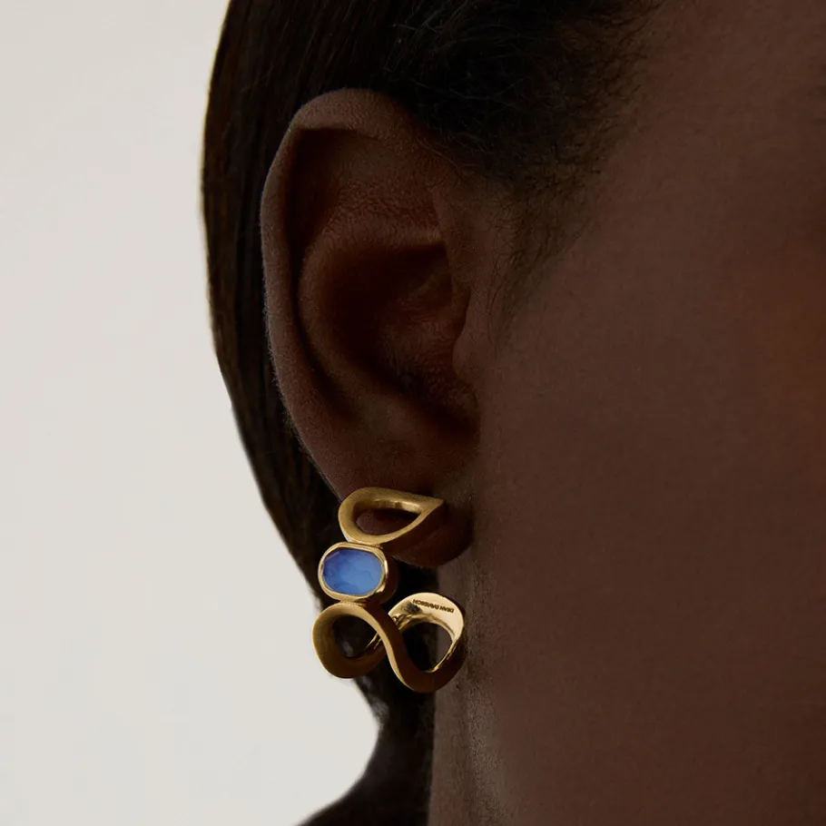 Clearance Bowery Gemstone Hoops Earrings