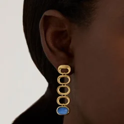 Clearance Bowery Gemstone Statement Drop Earrings Earrings