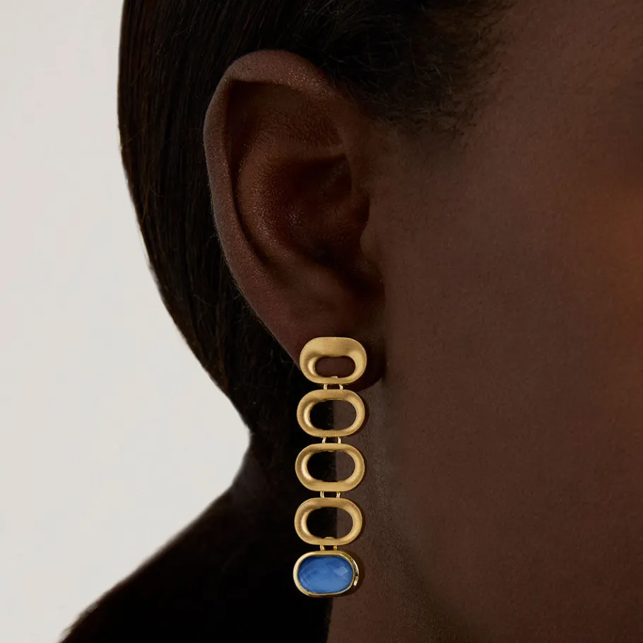 Clearance Bowery Gemstone Statement Drop Earrings Earrings