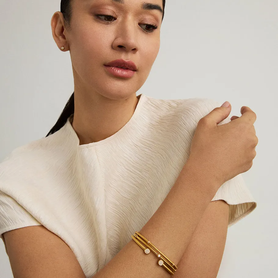 Hot Colette Pavé Station Bangle Bracelet Bracelets