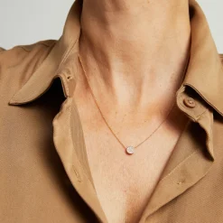Clearance 14K Gold Signature Diamond Pendant Necklace Pendants | Necklaces