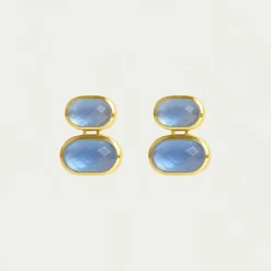 Outlet Mercer Double Gemstone Drop Earrings Earrings