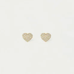 Hot Petit Pavé Heart Studs Stud Earrings | Earrings