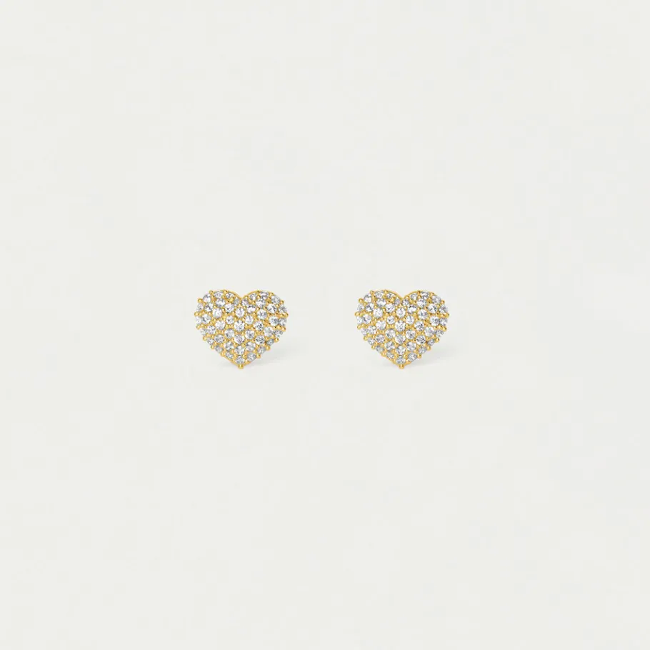 Hot Petit Pavé Heart Studs Stud Earrings | Earrings