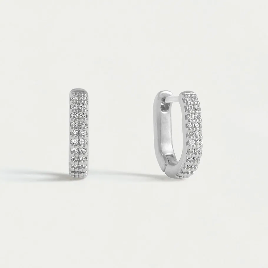 Sale Petit Pavé Huggies Earrings