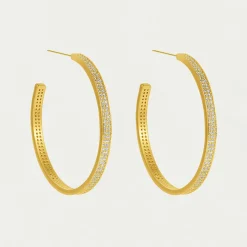 Hot Petit Pavé Midi Hoops Hoops | Earrings