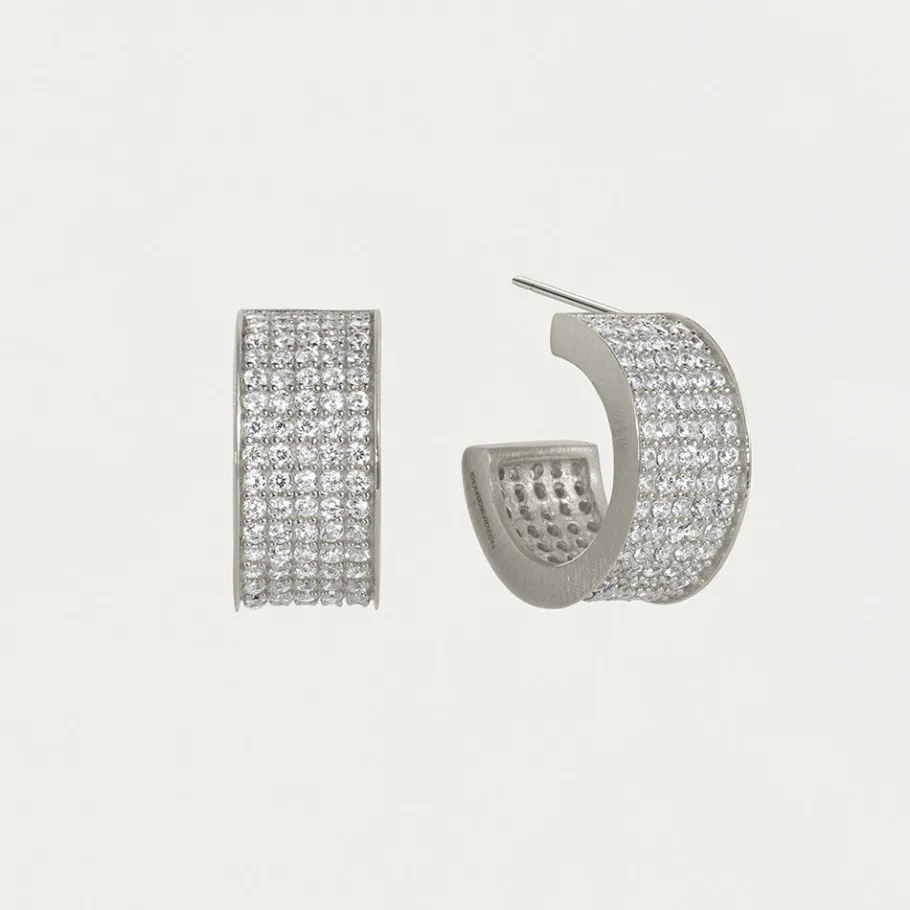 New Petit Pavé Thick Huggie Hoops Hoops | Earrings