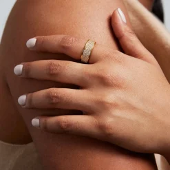 Fashion Petit Pavé Thick Stacking Ring Stacking Rings | Rings