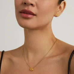 Fashion Weave Disc Studs Stud Earrings | Earrings